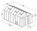 Växthus Glory Premium 12,2 m² Mörkgrå Canopia by Palram